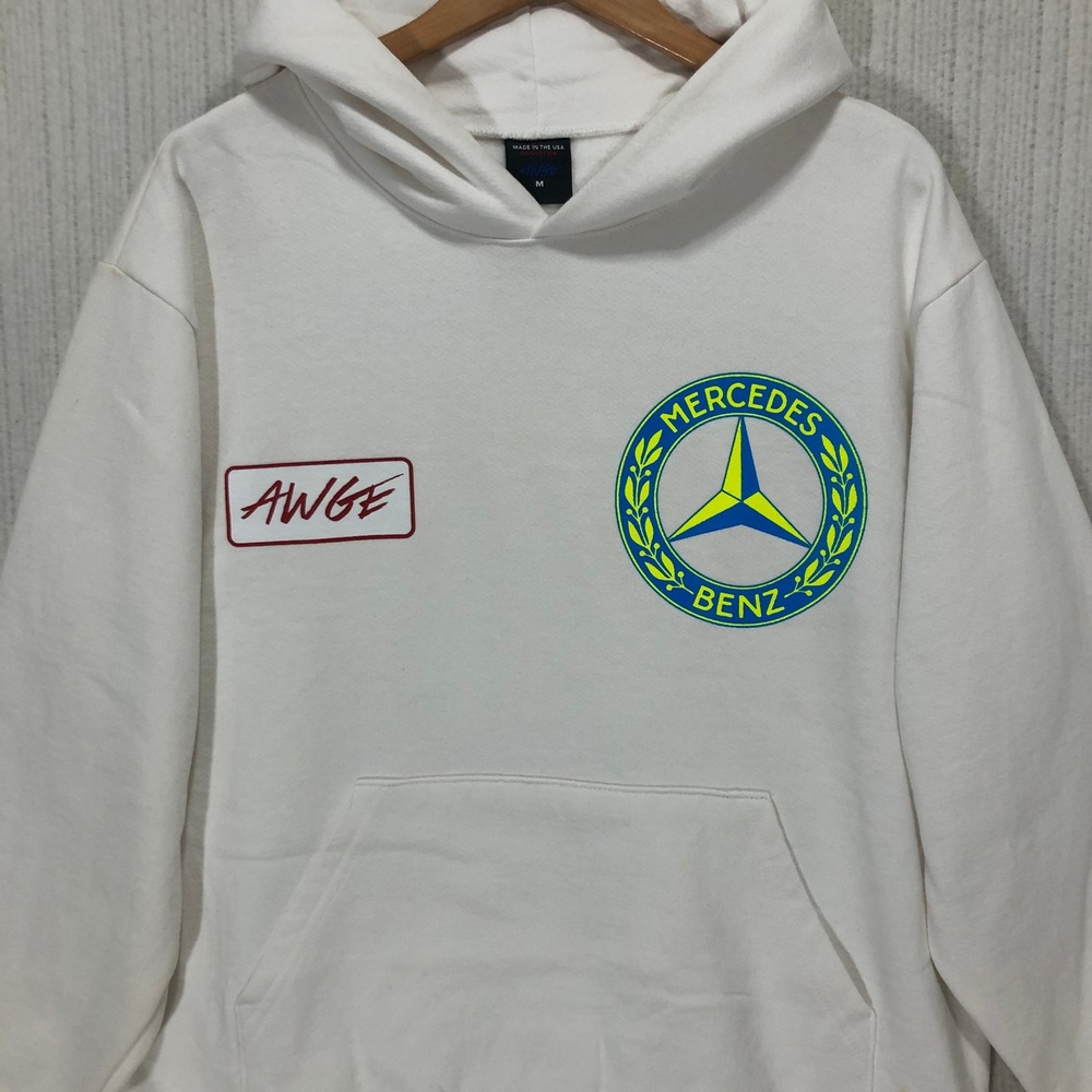 AWGE x Mercedes-Benz Hoodie Men's M Made USA‎ A$AP Rocky Back Logo Streetwear